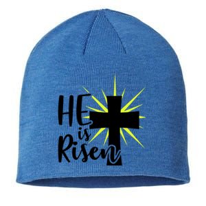 He Is Risen Jesus Christ Spiritual Bible Verse Easter Sunday Funny Gift Sustainable Beanie