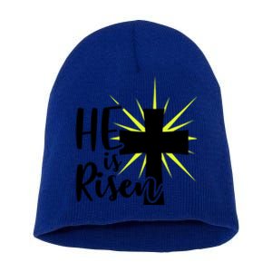 He Is Risen Jesus Christ Spiritual Bible Verse Easter Sunday Funny Gift Short Acrylic Beanie