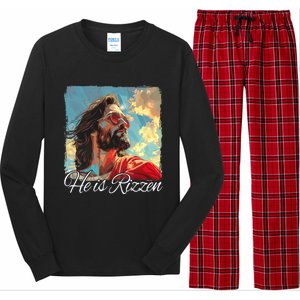 He Is Rizzen Jesus Long Sleeve Pajama Set