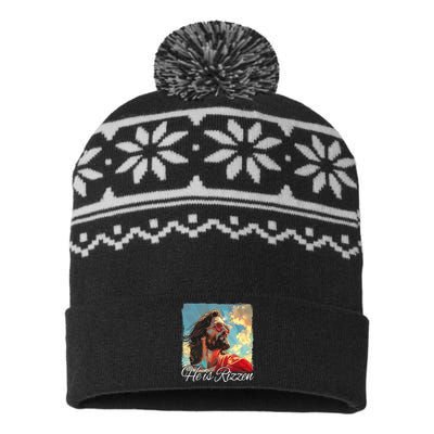 He Is Rizzen Jesus USA-Made Snowflake Beanie