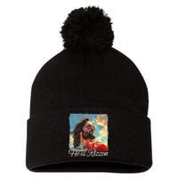 He Is Rizzen Jesus Pom Pom 12in Knit Beanie