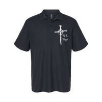 He Is Risen Cross Jesus Religious Easter Day Christians Softstyle Adult Sport Polo