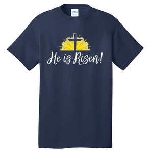 He Is Risen Christian Easter Cross Tall T-Shirt