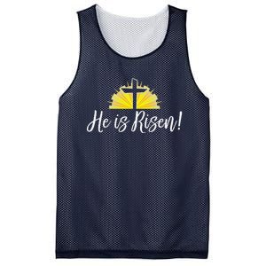 He Is Risen Christian Easter Cross Mesh Reversible Basketball Jersey Tank