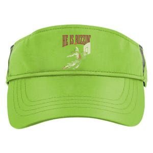 He Is Rizzin Funny Jesus Playing Basketball Meme Easter Adult Drive Performance Visor