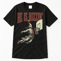 He Is Rizzin Funny Jesus Playing Basketball Meme Easter Tall T-Shirt