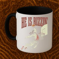 He Is Rizzin Funny Jesus Playing Basketball Meme Easter Mug