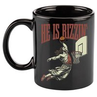 He Is Rizzin Funny Jesus Playing Basketball Meme Easter 11oz C Handle Ceramic Mug