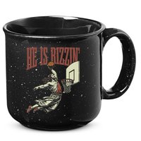He Is Rizzin Funny Jesus Playing Basketball Meme Easter 15oz Campfire Ceramic Mug