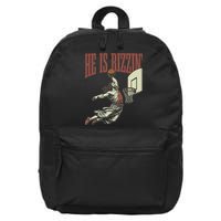 He Is Rizzin Funny Jesus Playing Basketball Meme Easter 16 in Basic Backpack