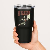He Is Rizzin Funny Jesus Playing Basketball Meme Easter Tumbler