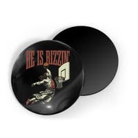 He Is Rizzin Funny Jesus Playing Basketball Meme Easter Magnet