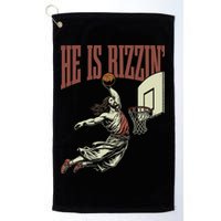 He Is Rizzin Funny Jesus Playing Basketball Meme Easter Golf Towel