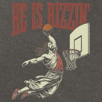 He Is Rizzin Funny Jesus Playing Basketball Meme Easter Cotton Canvas Backpack