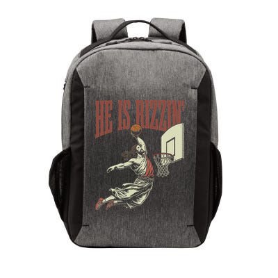 He Is Rizzin Funny Jesus Playing Basketball Meme Easter Vector Backpack