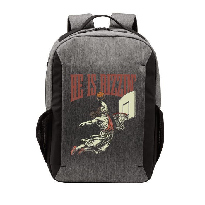 He Is Rizzin Funny Jesus Playing Basketball Meme Easter Vector Backpack