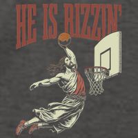 He Is Rizzin Funny Jesus Playing Basketball Meme Easter Vector Backpack