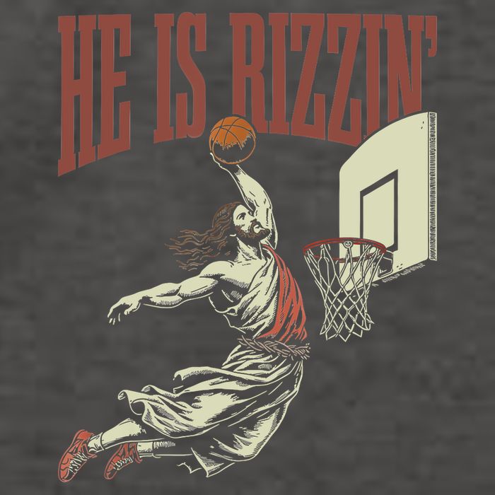 He Is Rizzin Funny Jesus Playing Basketball Meme Easter Vector Backpack