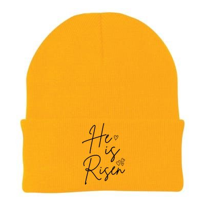 He Is Risen Jesus Easter Heart Knit Cap Winter Beanie