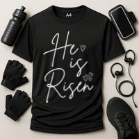 He Is Risen Jesus Easter Heart Performance Shirt