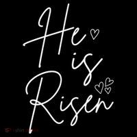 He Is Risen Jesus Easter Heart Drawstring Bag