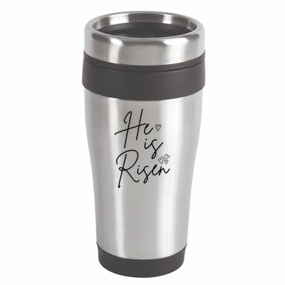 He Is Risen Jesus Easter Heart 16oz Travel Tumbler
