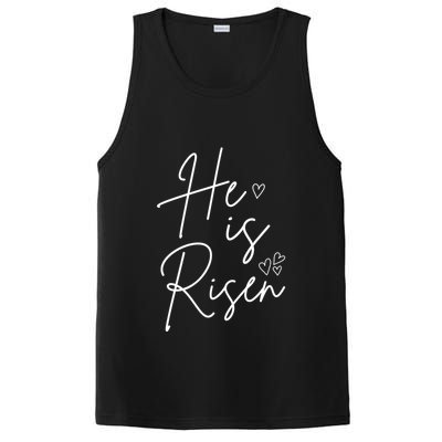 He Is Risen Jesus Easter Heart PosiCharge Competitor Tank