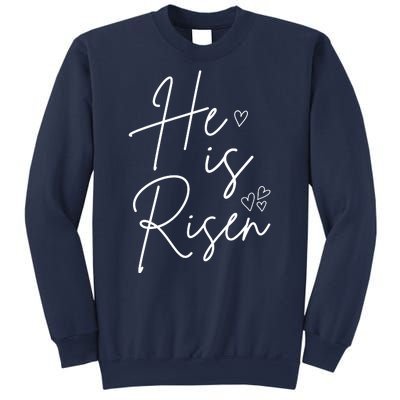 He Is Risen Jesus Easter Heart Sweatshirt