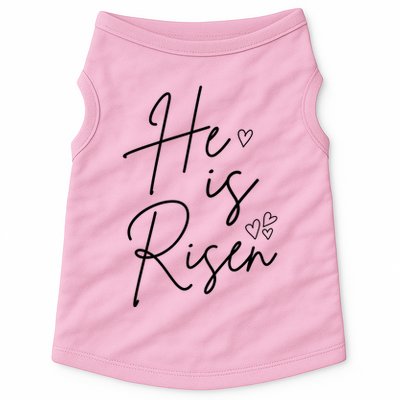 He Is Risen Jesus Easter Heart Doggie Tank