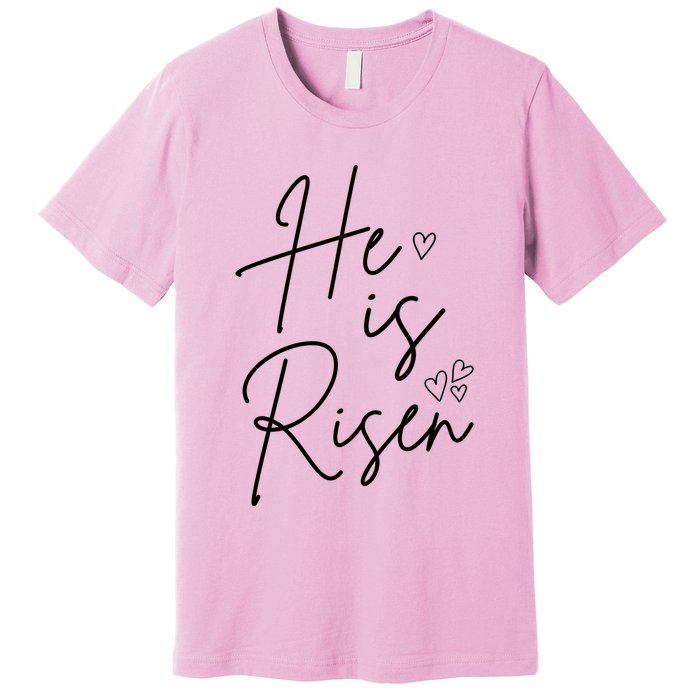 He Is Risen Jesus Easter Heart Premium T-Shirt