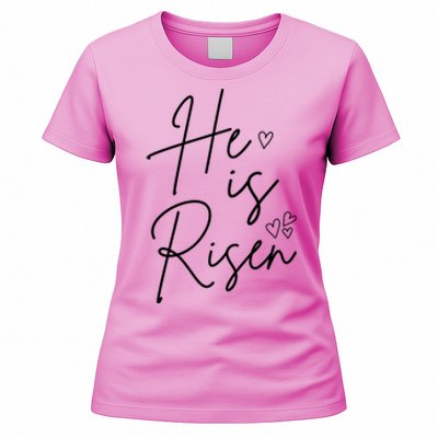 He Is Risen Jesus Easter Heart Women's T-Shirt