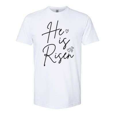 He Is Risen Jesus Easter Heart Softstyle® CVC T-Shirt