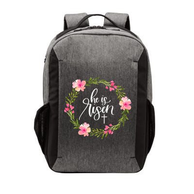 He Is Risen Jesus Christian Happy Easter Floral Wreath Great Gift Vector Backpack