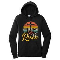 He is Risen Jesus Christian Happy Easter Floral Wreath Women's Pullover Hoodie