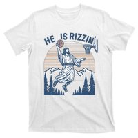 He Is Risen Rizzin Easter Jesus Christian Faith Basketball T-Shirt