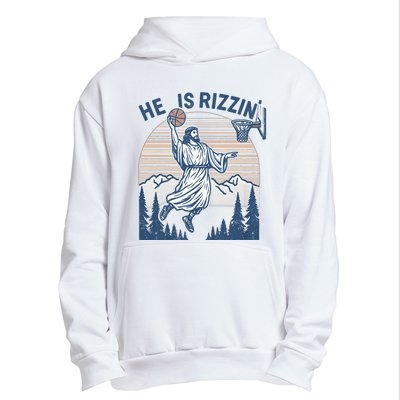 He Is Risen Rizzin Easter Jesus Christian Faith Basketball Urban Pullover Hoodie