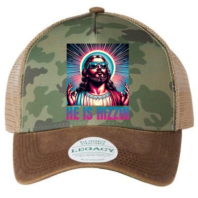 He Is Rizzin Jesus Is Rizzen Legacy Tie Dye Trucker Hat