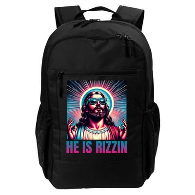 He Is Rizzin Jesus Is Rizzen Daily Commute Backpack