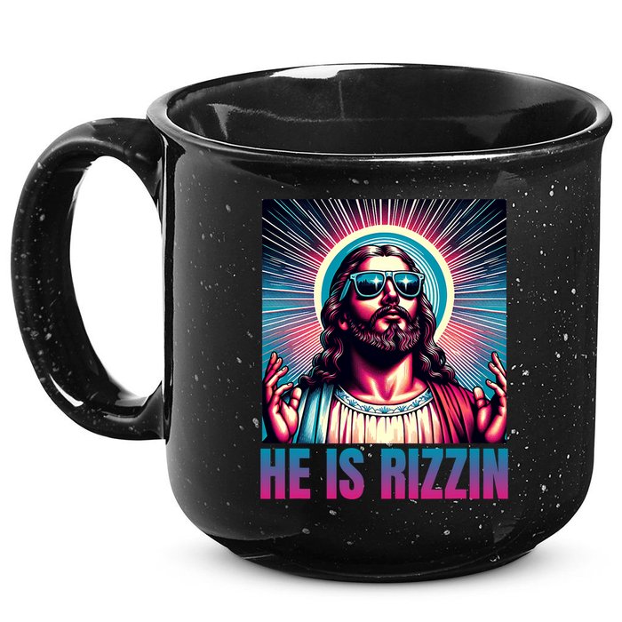 He Is Rizzin Jesus Is Rizzen 15oz Campfire Ceramic Mug