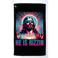 He Is Rizzin Jesus Is Rizzen Golf Towel