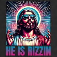 He Is Rizzin Jesus Is Rizzen Golf Towel