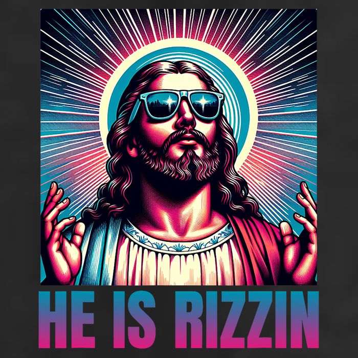 He Is Rizzin Jesus Is Rizzen Golf Towel