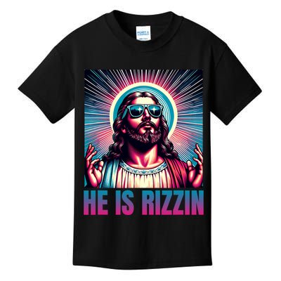 He Is Rizzin Jesus Is Rizzen Kids T-Shirt