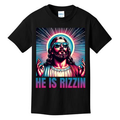 He Is Rizzin Jesus Is Rizzen Kids T-Shirt