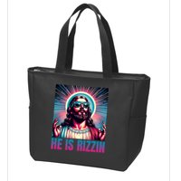 He Is Rizzin Jesus Is Rizzen Zip Tote Bag