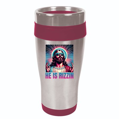 He Is Rizzin Jesus Is Rizzen 16oz Travel Tumbler
