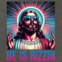 He Is Rizzin Jesus Is Rizzen Cotton Canvas Backpack