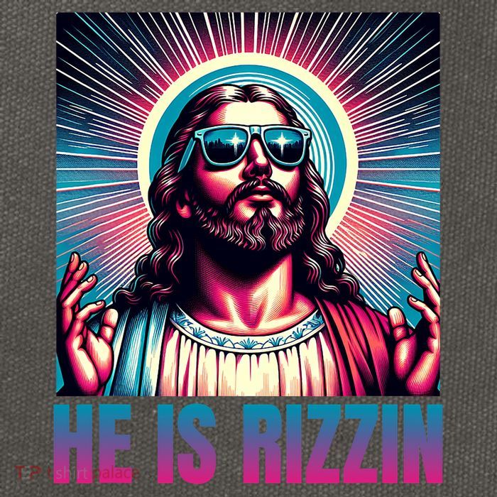 He Is Rizzin Jesus Is Rizzen Cotton Canvas Backpack