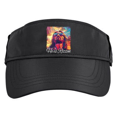 He Is Rizzen Jesus Trending Design Adult Drive Performance Visor