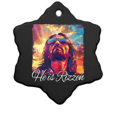 He Is Rizzen Jesus Trending Design Ceramic Star Ornament